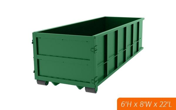 we provide delivery of our 30 yard dumpsters to your designated location